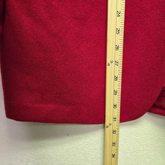 Vintage Womens Red Wool Blazer Size 10 The Weekend Holiday Christmas - Picture 8 of 9